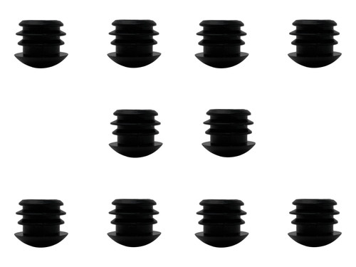 10mm round tube plug - 10mm, plastic